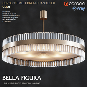 CURZON STREET DRUM CHANDELIER CL121-100
